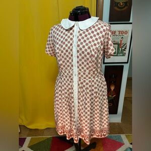 Eshakti peter pan collar button up dress